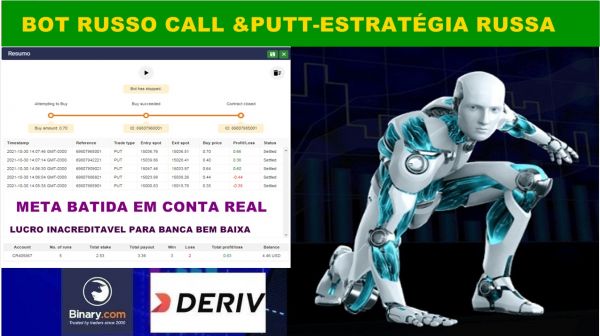 GRÁTIS BOT RUSSO CALL &PUTT ESTRATÉGIA RUSSA 2021